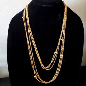 Beautiful Gold-tone 3 Strands necklace.